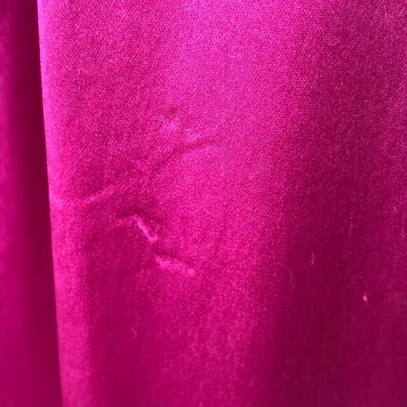 Laundry by Shelli Segal Magenta Satin Beaded Maxi Dress Strapless Size 0 - Picture 5 of 8